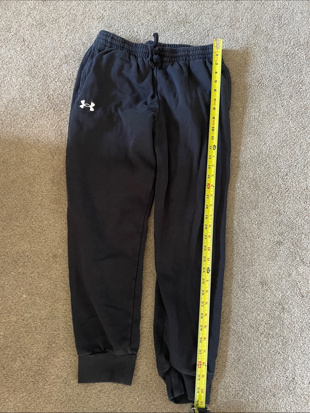 Under Armour Black Kids Jogger Sweatpants with White Logo